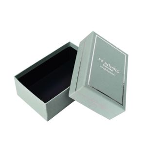 Custom silver stamping logo rigid carboard small gift package boxes