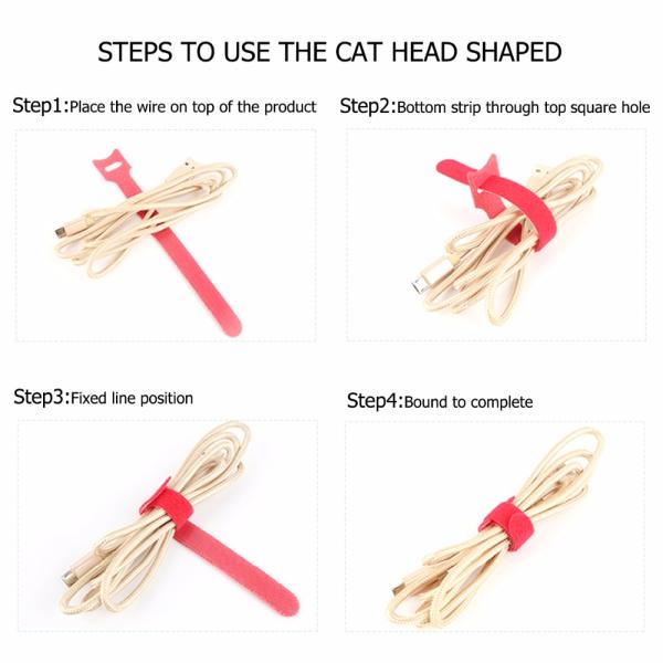 Multicolor Reusable Cable Management Ties 150mm Electrical Cable Accessories Straps