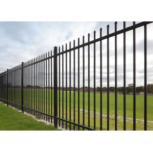 Black Metal Fence Panels Powder Coated 1.8m -- 2.4m Width For Long Time