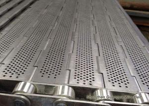 China Smooth Surface Food Conveyor Belt , High Strength Plate Link Belt With Roller Chain on sale