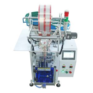 Automatic Filling Sealing Machine Plastic Roll Filling Screws Bolts Packaging