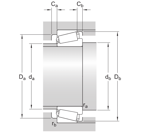 SKF 33018/Q Tapered Roller Bearing Full Assembly - 90 mm Bore, 140 mm OD, 39 mm Cone Width, 32.5 mm Cup Width