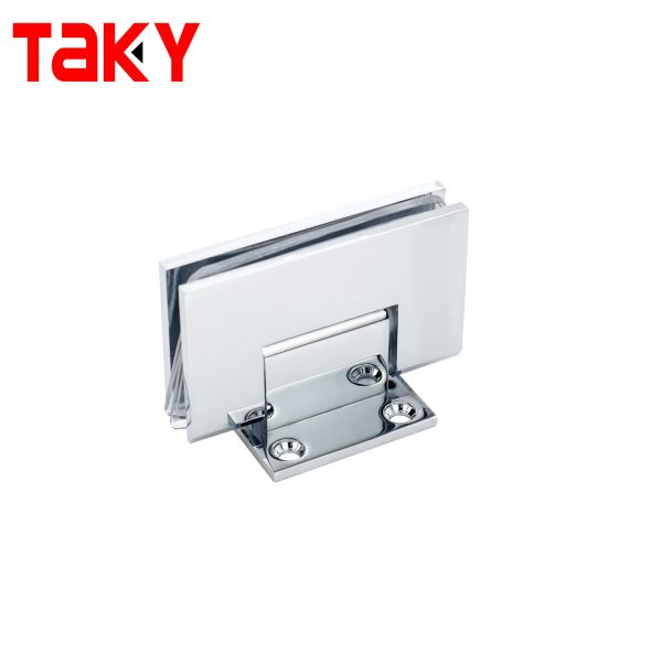 SSS 304 Shower Room Short Plate Door Hinges Double Action Full Size Shower Hinge Wall to Glass Door Hinge