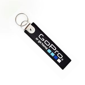 Embroidered Keychain Maker Factory Custom Logo Embroidery Key Tag Keychain For