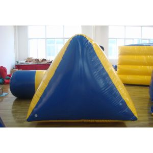 0.9mm Inflatable Triangle Bunkers Paintball , Outdoor Game Bunker Field For Play
