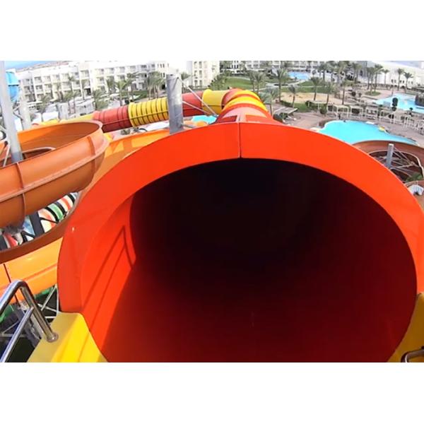Commercial Tube Spiral Water Slide , Fiberglass Theme Park Water Slides