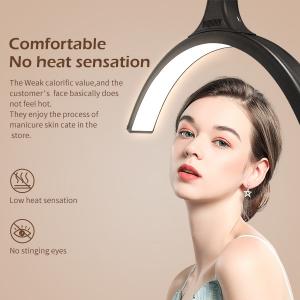Wholesale 60 W Lash LED Half Moon Light With Stand Phone Holder For Makeup Eyebrow Tattoo Half Ring Lamp from china suppliers