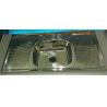 Qatar  commercial kitchen equipment china WY10050C stainless steel sink with drainboard single bowl for sale