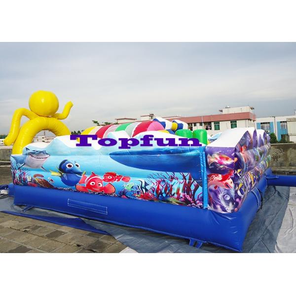 Custom Clown Themed Inflatable Playground For Slides And Jumpers , Soft Play