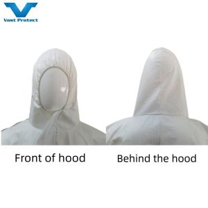 Hooded Waist Style PPE Coveralls Customization No Stick Strip Customization