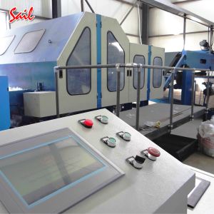 High capacity auto nonwoven machine with double doffer