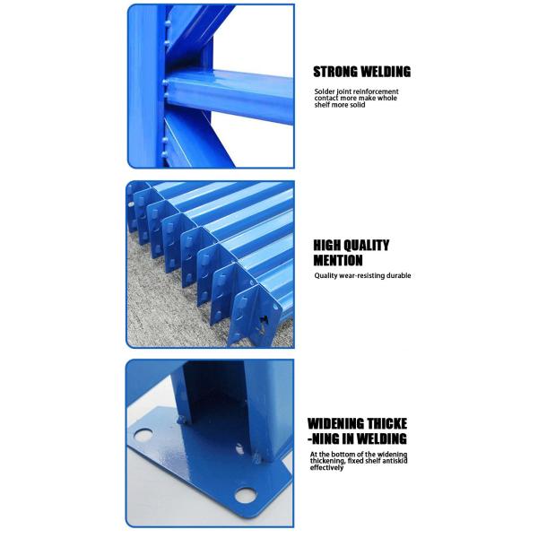 50-80kg Capacity Metal Storage Rack for Warehouse 5-Layer Adjustable