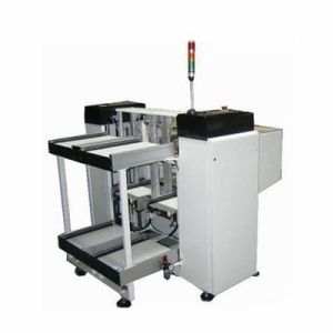 PLC Control SMT 90 Degree PCB Magazine Unloader with ESD Belt