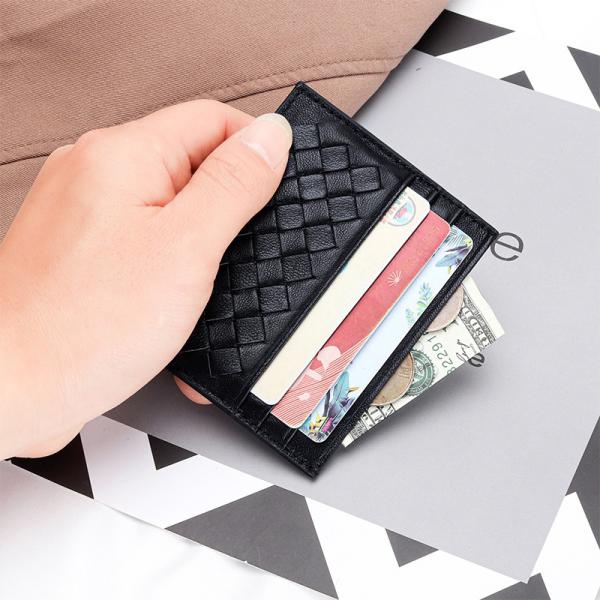 Ultra-thin Mini Sheepskin Credit Card Holder for Women Multi-card Slots and Fashion Bus