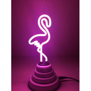 Mini 5v Dc Flamingo Table Neon Sign 6mm ABS Plug Usb Neon Light