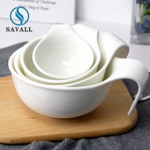 Wholesale Multi Purpose Savall Minimalist Salad Porcelain Bowl With Handle from china suppliers