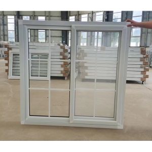 Chinese Top Hardware UPVC Sliding Windows Custom Grill Design With Mosquito Net