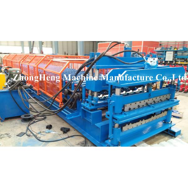 Quality European Style Glazed Tile / Double Layer Roll Forming Machine , Partial Arc Color Steel Roof Tile Roll Forming Machine for sale