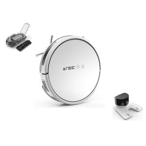 Low Noise 58DB Robotic Vacuum Cleaner 1800Pa Strong Suction For Pet Hair Carpet