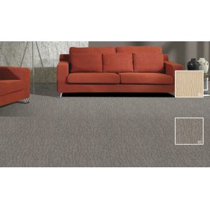 Seine Stain Repellent Nylon Berber Carpet , Stripe Machine Tufted Carpets