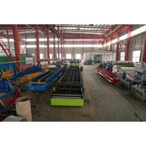 Automatic Control Metal Deck Roll Forming Machine With 10 - 20m/Min