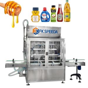 China FKF-H 6 Heads Liquid Filling Machine With Conveyor for 5000 BPH Liquid Packaging Line on sale