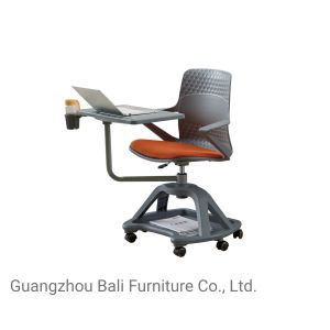 China Rotaty Training Room Tables And Chairs With Folded Writing Tablet on sale