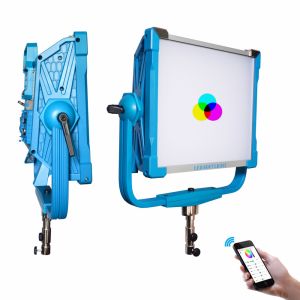 200W Dimmable Battery Powered DMX RGB LED Video photography film Light skyblue