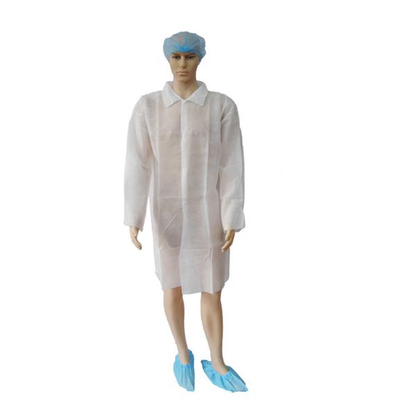 Disposable Lab Coat Made Of Non-Woven Fabric For Medical Laboratory Factory
