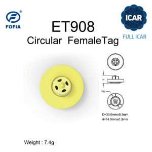FULL ICAR ET908 Circular Ear Tag For Animal ID With BLE Reader Support ISO11784