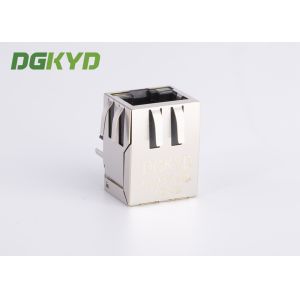 RJ45 Magnetics Connector , Megabit Ethernet Network Rj45 Shielded Plug, G/Y