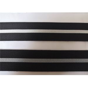 4 Cm Elastic Nylon Webbing Black and White Strip