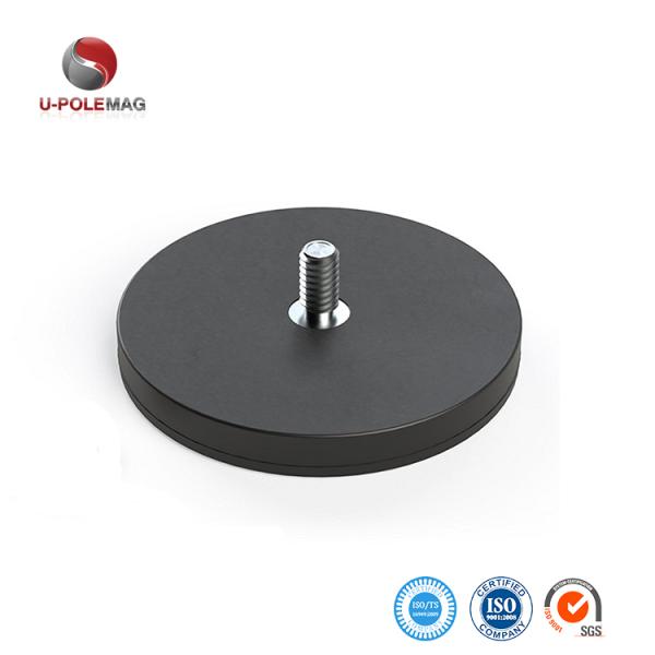 Neodymium Magnet Rubber Pot Magnets With And Custom Packing And M6 M8 Threaded Holes