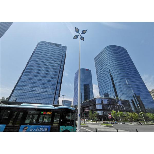 Q345 H15m Painted High Mast Light Pole Polygonal Conical Shaped Steel