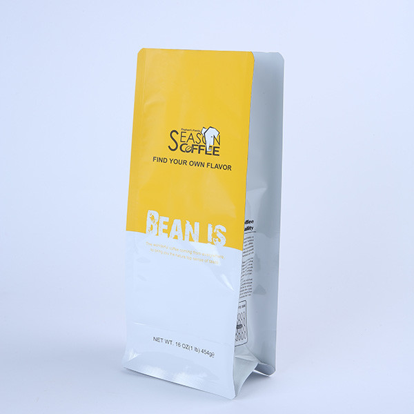 Resealable 250g 8oz Flat Bottom Bag Packaging Plastic 120g Coffee Bean Pouch
