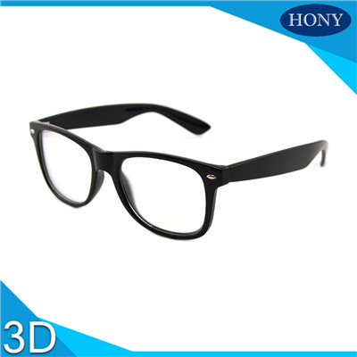 Plastic 3D Diffraction Glasses With Fireworks Lens Classica , Black