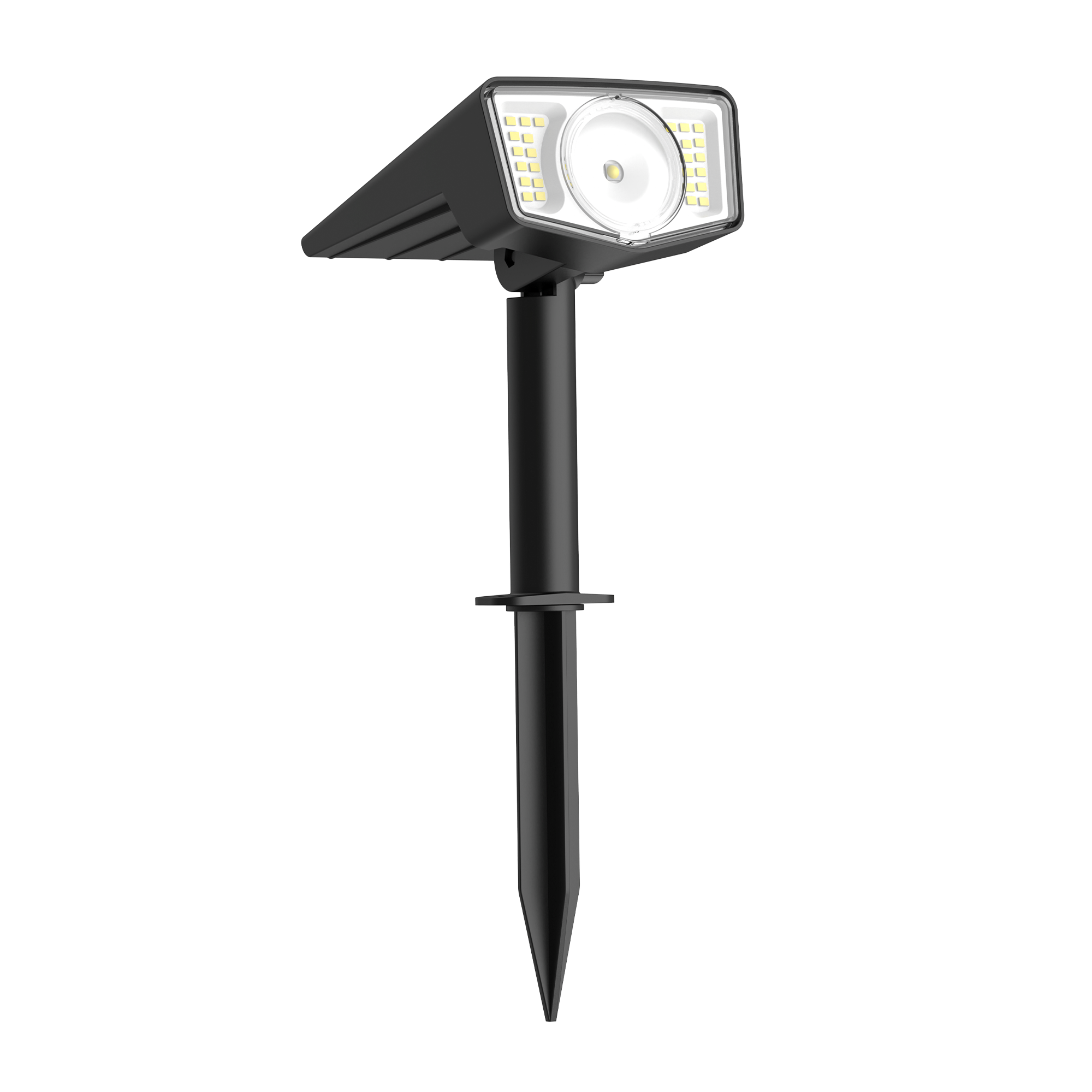 High conversion RGB colorful light solar spot light outdoor courtyard wall