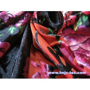 New burnout antistatic flower polyester fabric miro velvet fabric women apparel