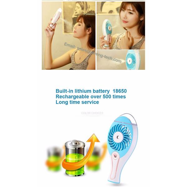 Novelty gifts portable handheld mist cooling air fan with water mist