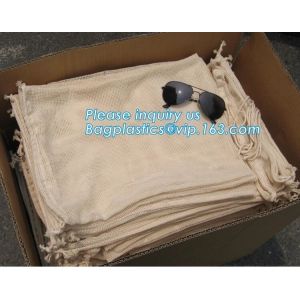 China Customized Size Custom super white Muslin pouch personalize LOGO custom cotton drawstring bag,Durable cotton canvas draw on sale