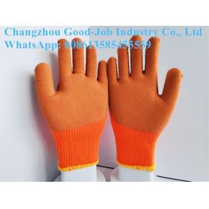 Winter Thermal Flocking Protective Work Gloves Cold Resistant Foam Latex