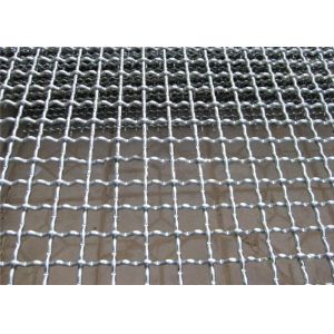 Smooth Hooked Galvanized Wire Mesh / Quarry Screen Mesh Low Carbon Steel