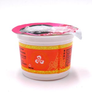 280ml pp cup seal with foil lid can package beverage and yogurt have white and