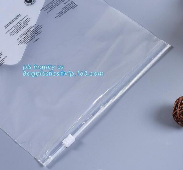 reusable premium quality slider zipper cosmetic toothbrush pvc bags, k bag slider bag for swimming cap packaging