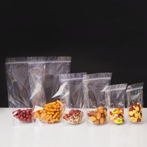 Wholesale Eco friendly Clear Heat Sealable Bags Clear Stand Up Pouches | Customized Printing | 100 Microns from china suppliers