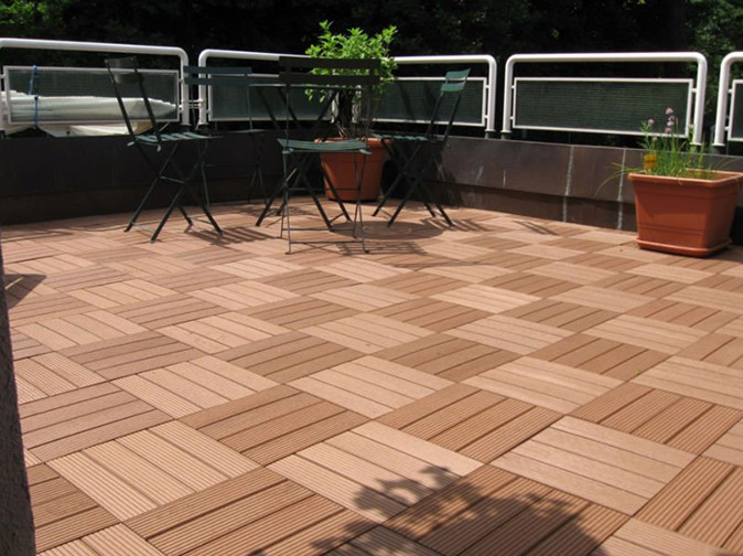 Buy cheap Boardwalk / Playground WPC Deck Tiles With Anti - Slip Composite Material from wholesalers