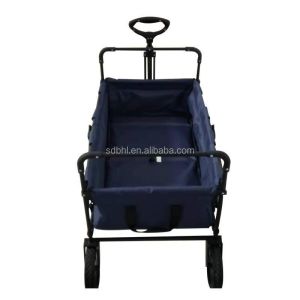 Iron Four-wheel All Terrain Folding Collapsible Utility Wagon for Garden and