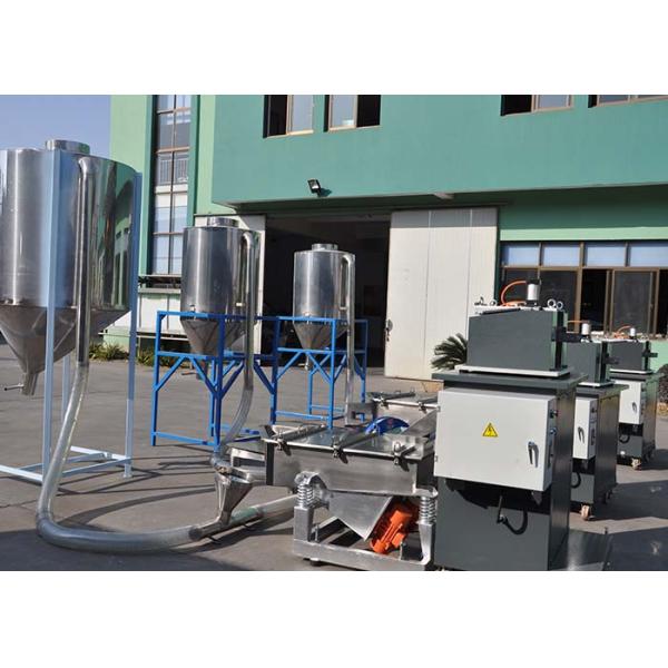 0.2×2kw Vibrating Sieve Machine Upside Outlet Height 740mm For Plastic Recycling