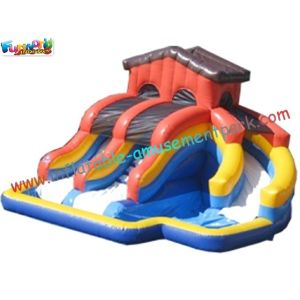 Popular Outdoor Inflatable Water Slides , Inflatable Pool Slide With CE ,