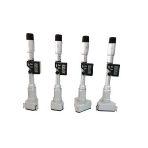 Set of Digital Three-point Bore Gauge with Setting Rings and Extension Rods for